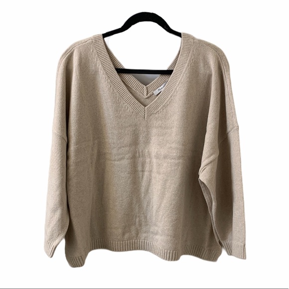 Madewell Double-V Pullover - Tan XXL - Picture 5 of 7